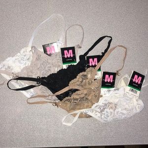 5 NWT neutral thong bundle!